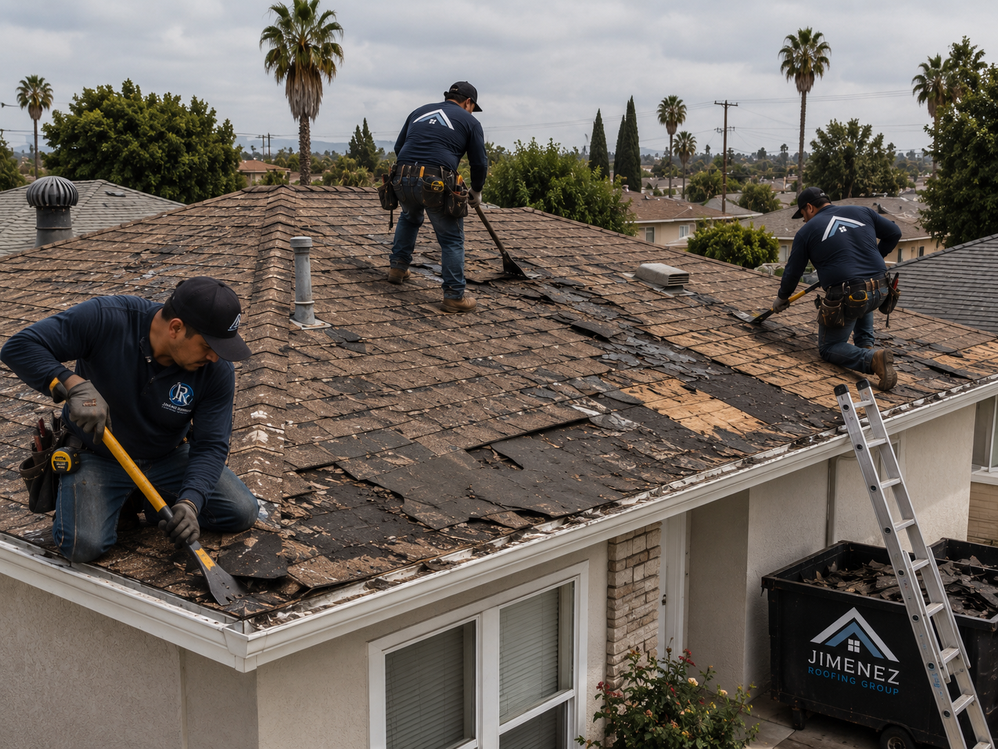 Before new roof installation - existing structure